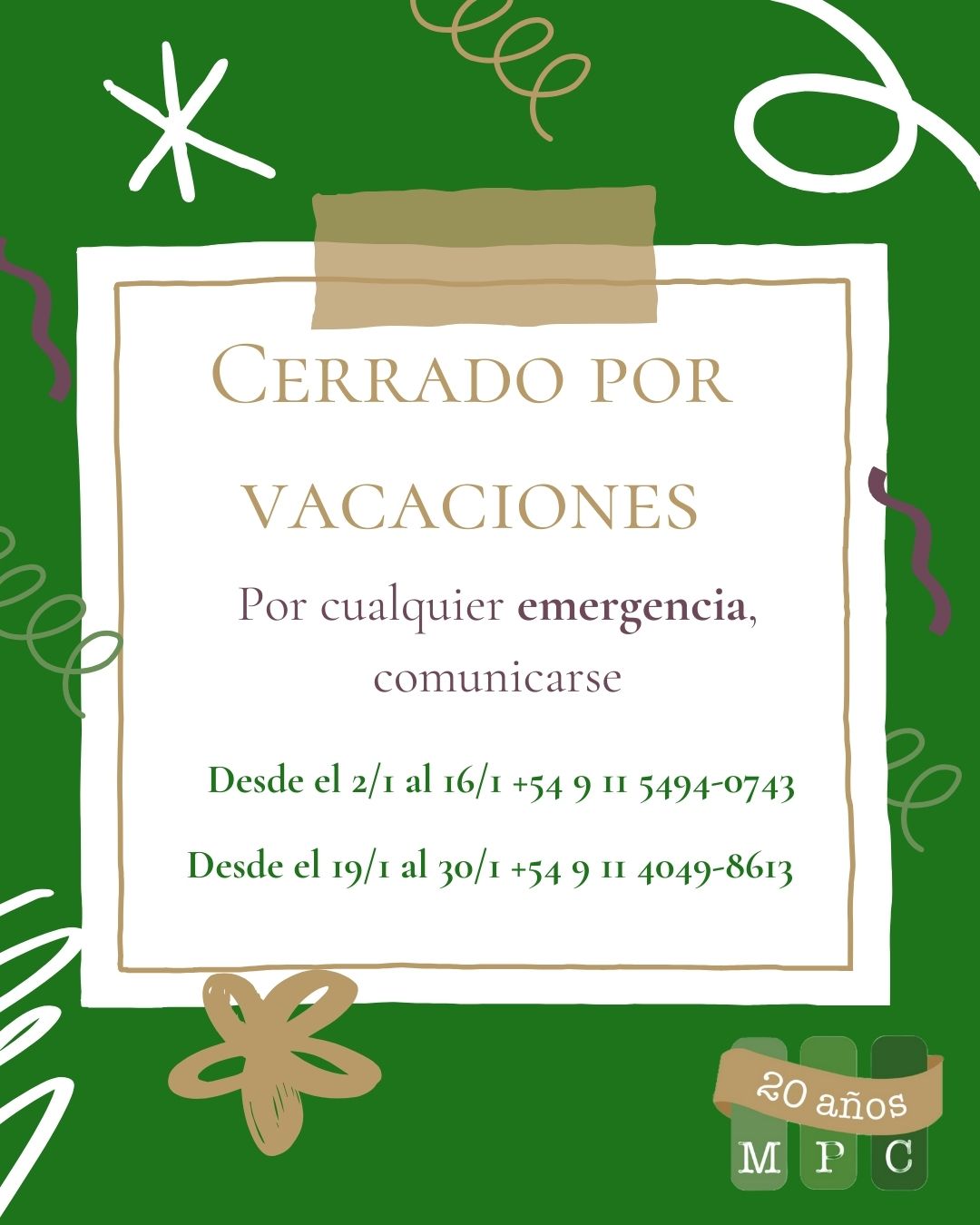 FERIA JUDICIAL – ENERO 2026